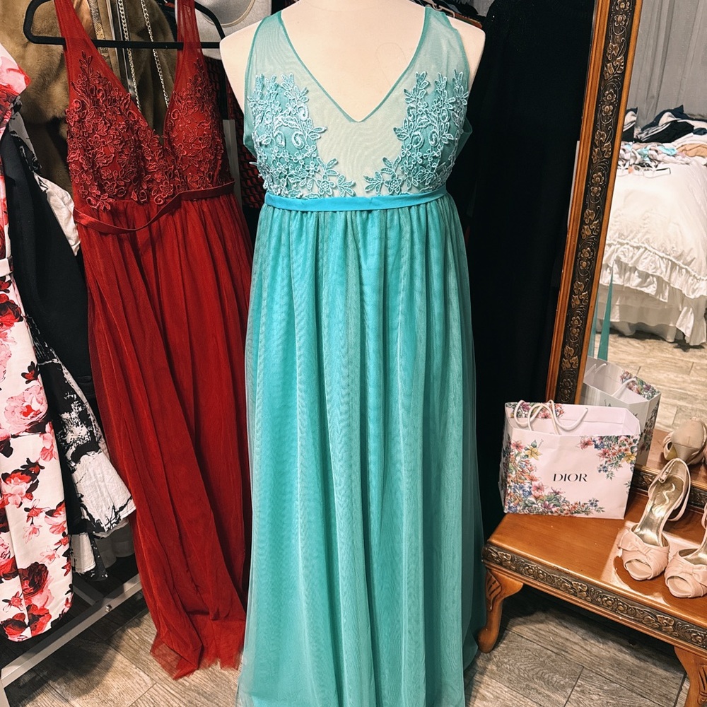 Elegant Turquoise  Dress